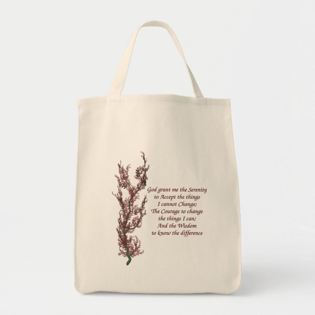 Inspiration Zitat Serenity Gebet Tragetasche (Vorne)
