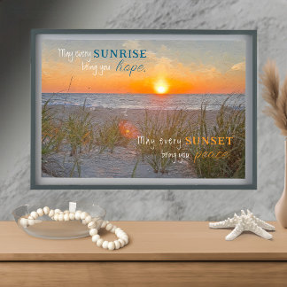 Inspiration Zitat Sonnenaufgangsmalerei Fotodruck