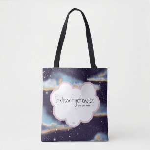 Inspiration Zitat trübe Nachttasche Tasche