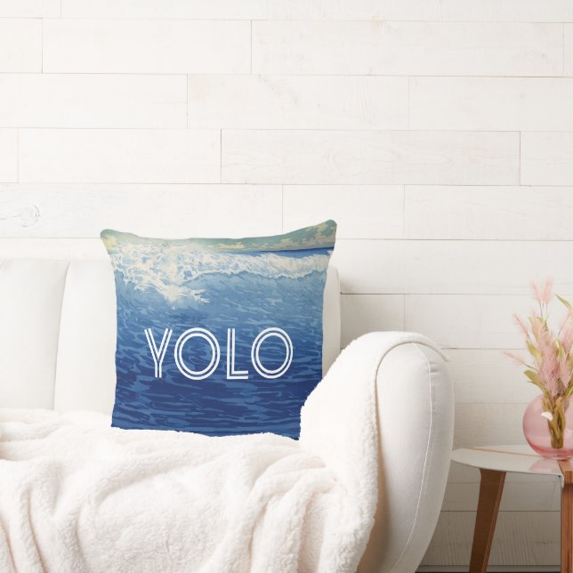 Inspiration Zitate Beach YOLO Sie leben nur einmal Kissen (Liege)