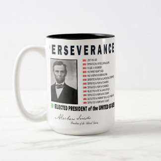 INSPIRATIONAL ABRAHAM LINCOLN ZWEIFARBIGE TASSE