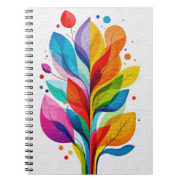 Inspirational Abstract Colorful Tree Painting Notizblock