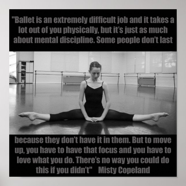 Inspirational Ballet Poster Misty Copeland Quote (Vorne)