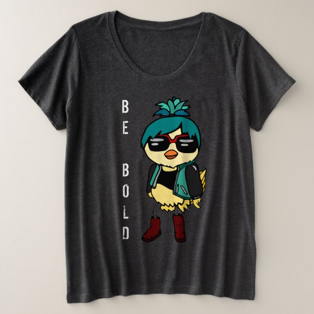 Inspirational Be Bold Kawaii Oiseau Illustration A (Design devant)