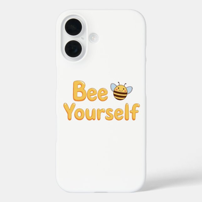 Inspirational "Be Yourself" Positive Message iPhone 16 Hülle (Rückseite)