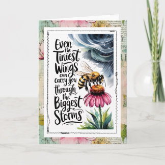 Inspirational Bee Weathering The Storm Faith  Karte