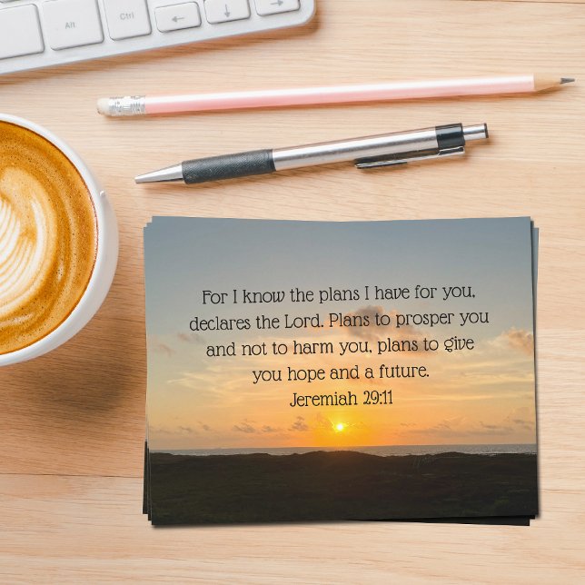 Inspirational Bible Verse Jeremiah 29:11 Kirche Mitteilungskarte (Von Creator hochgeladen)