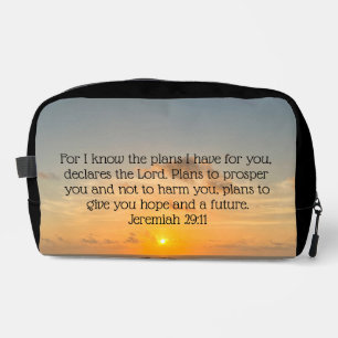 Inspirational Bible Verse Jeremiah 29:11 Sonnenauf Waschbeutel