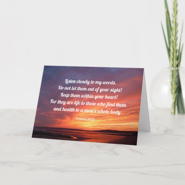 Inspirational Bible Verse Personalised Greeting Karte (Vorderseite)