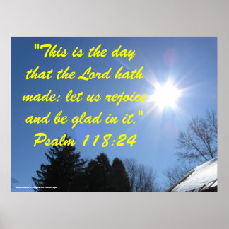 Inspirational Bible verse poster - Psaume 118:24
