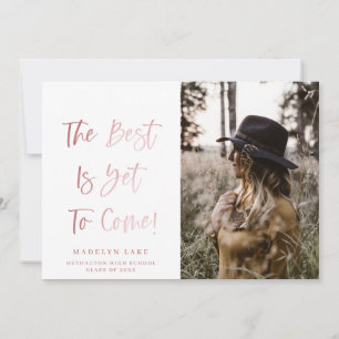 Inspirational Blush Photo Graduation Faire-part