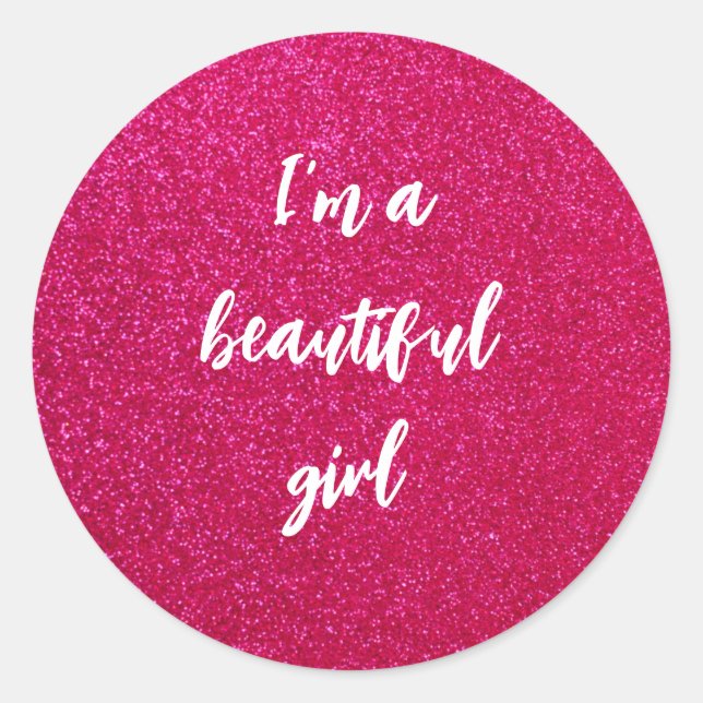 Inspirational bodypositive phrase runder aufkleber (Vorderseite)