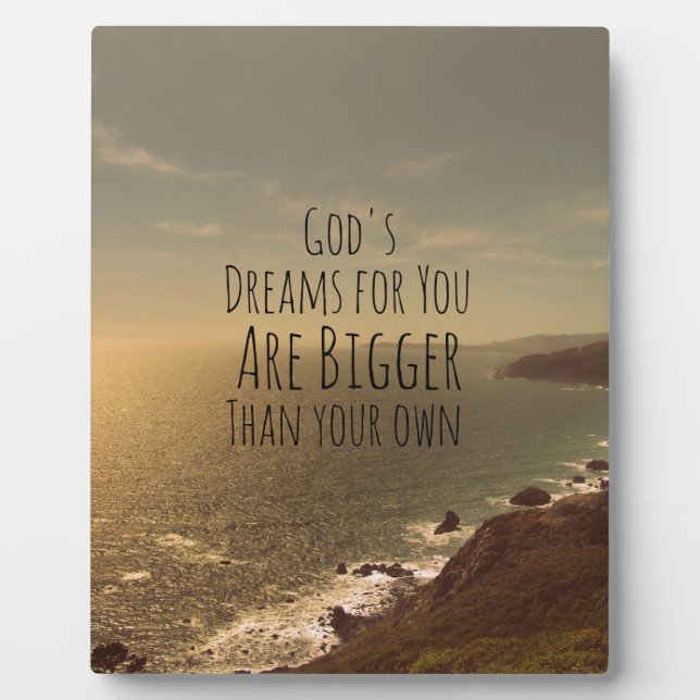 Inspirational Christian Quote God's Dreams for You Fotoplatte (Vorderseite)