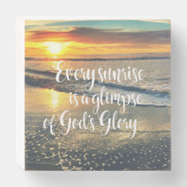 Inspirational Christian Sunrise Quote  Holzkisten Schild