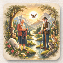 Inspirational Coaster “Growing Old Is a Privilege Getränkeuntersetzer