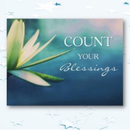 Inspirational Count Your Blessings poster murale