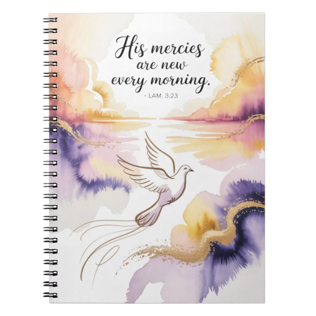 Inspirational Dove Journal - Uplifting Watercolor  Notizblock (Vorderseite)