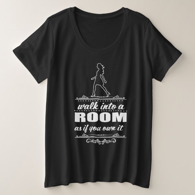 Inspirational Frau plus Größen-T - Shirt (Design vorne)