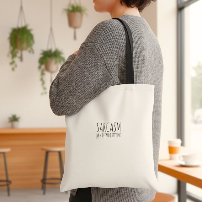 Inspirational funny  quote humor typography  tasche (Von Creator hochgeladen)