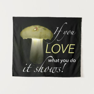Inspirational glühender Keramik-Solarrasen-Pilz Wandteppich