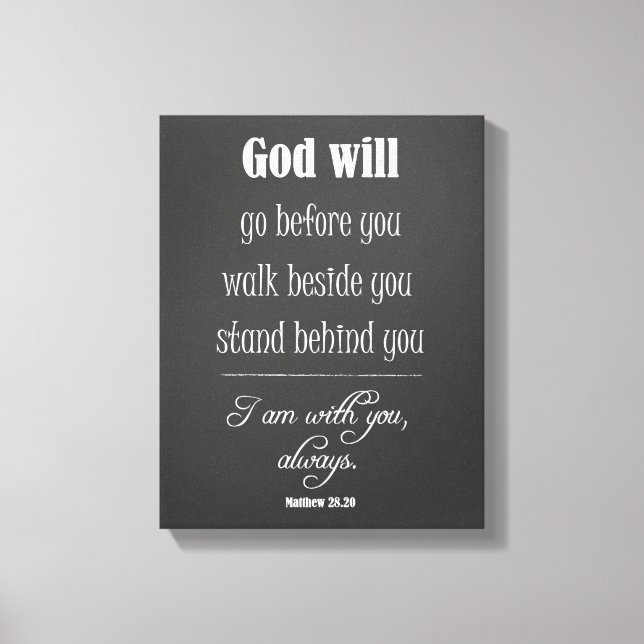 Inspirational God Will Quote with Bible Verse Leinwanddruck (Vorderseite)