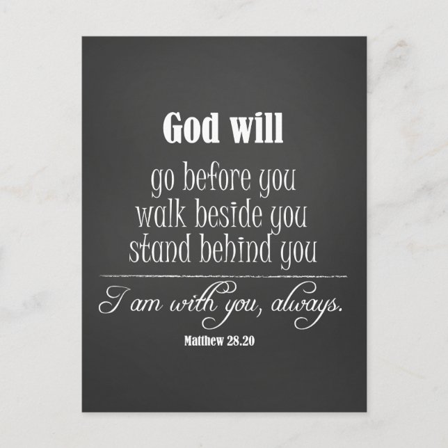 Inspirational God Will Quote with Bible Verse Postkarte (Vorderseite)
