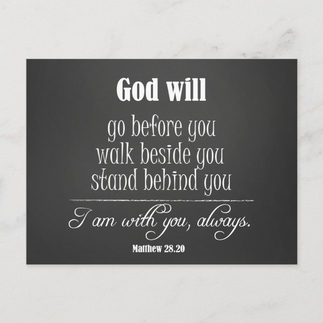 Inspirational God Will Quote with Bible Verse Postkarte (Vorderseite)
