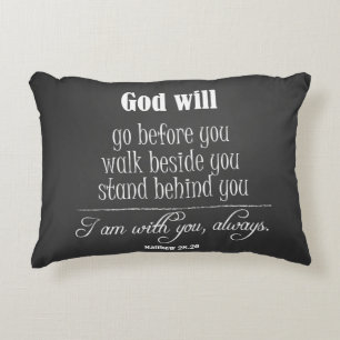 Inspirational God Will Quote with Bible Verse Zierkissen