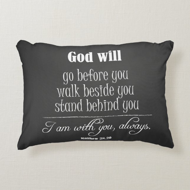 Inspirational God Will Quote with Bible Verse Zierkissen (Vorderseite)
