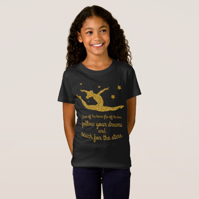 inspirational Gymnastikzitat Gymnast lockert Shirt (Vorne ganz)