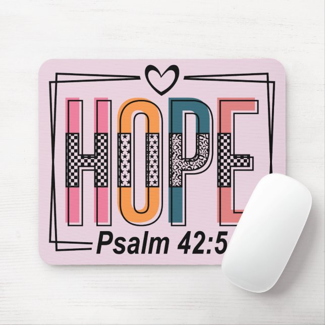 Inspirational Hope Bible Verse Mousepad (Mit Mouse)