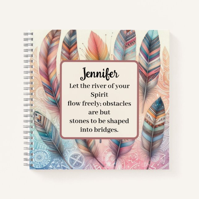 Inspirational Indian Spiral Notebook Notizbuch (Vorderseite)