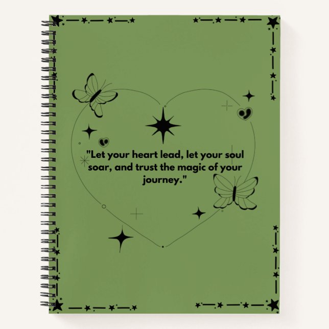 "Inspirational Journal - Vertrauen Sie Ihrer Reise Notizbuch (Vorderseite)