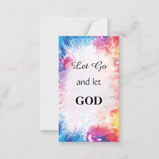 *~ Inspirational Kindness GELASSEN GOD AP62 Note C Mitteilungskarte (Vorderseite)