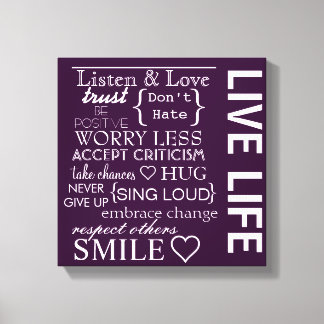 Inspirational Love Vie Enveloppée Toile