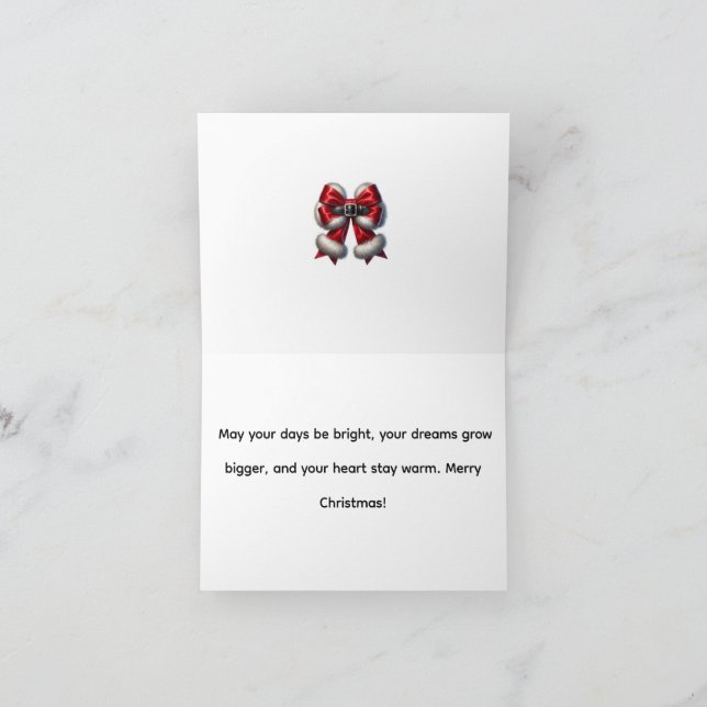 Inspirational Merry Christmas Message Dankeskarte (Innenseite)