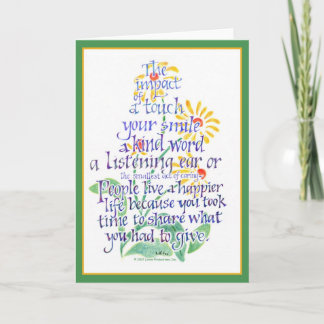 Inspirational Mitteilungskarten - Auswirkung einer