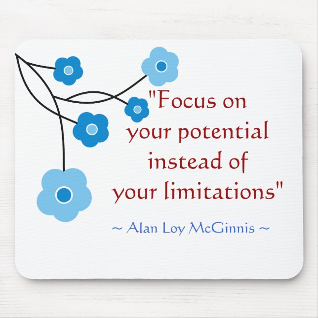 Inspirational motivierend Zitat Mousepad (Vorne)