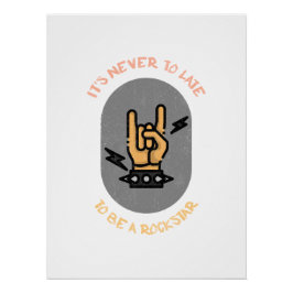 Inspirational Music Quote | Rock On Bold Poster