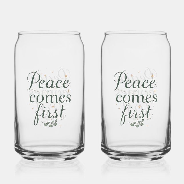 Inspirational "Peace Comes First" Quote (Recto)