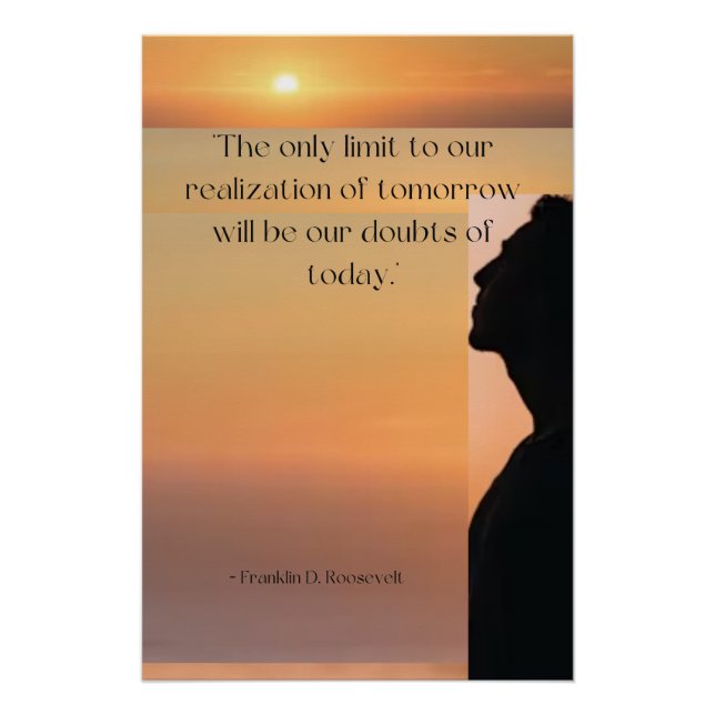 Inspirational Poster with Roosevelt Quote (Devant)