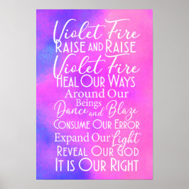 Inspirational Prayer Lavender Pink Poster