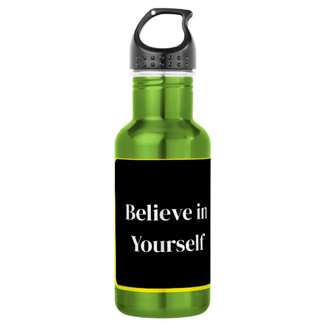 . Inspirational Quote Bottle Edelstahlflasche (Vorderseite)