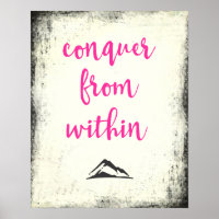 Inspirational Quote Conquer from Within Typography