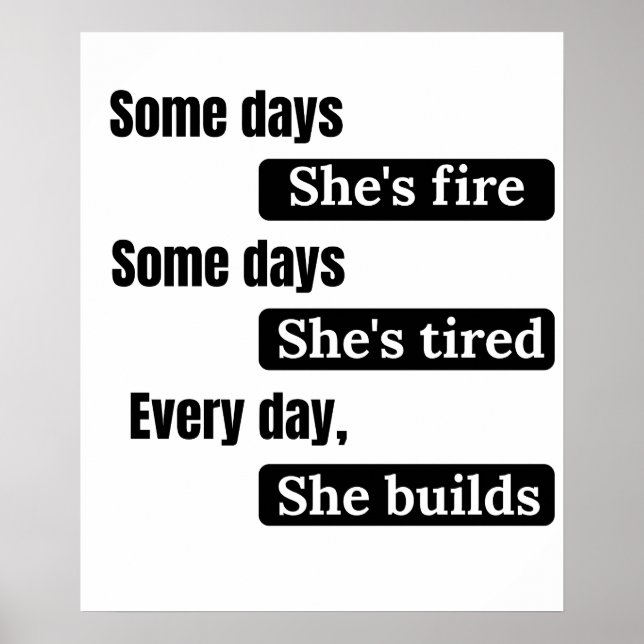 Inspirational Quote for Women Poster (Vorne)