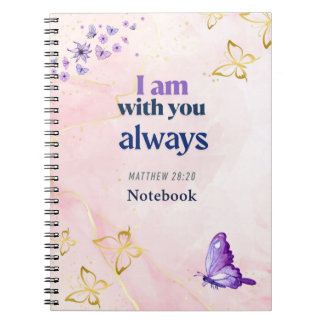 Inspirational Quote "I am with you always" Notizblock