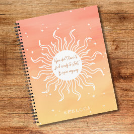 Inspirational Quote Mystic Sun Writing Notizbuch