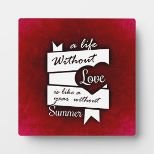 Inspirational Quote on Love on a Red Background Fotoplatte