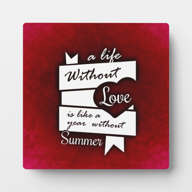 Inspirational Quote on Love on a Red Background Fotoplatte (Vorderseite)