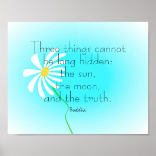 inspirational quote poster Buddha on truth text